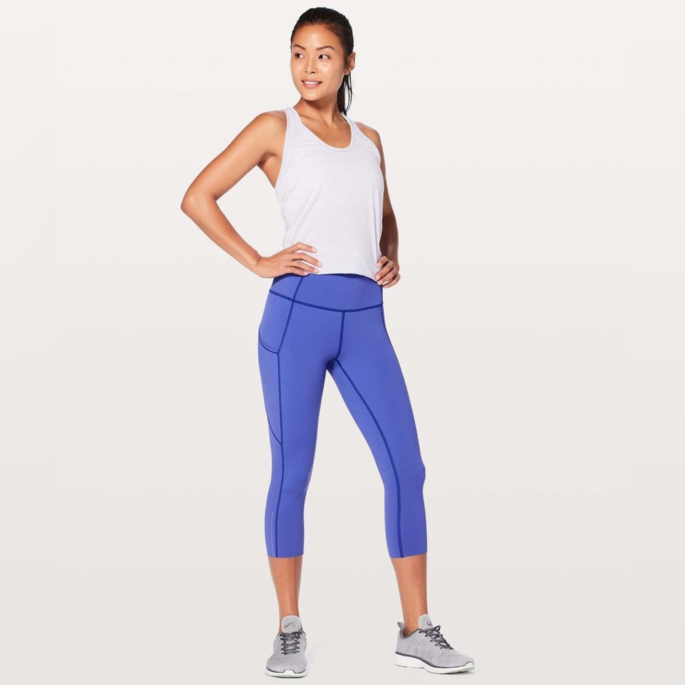 Lululemon Fast & Free Crop II *Nulux 19" *Rare*